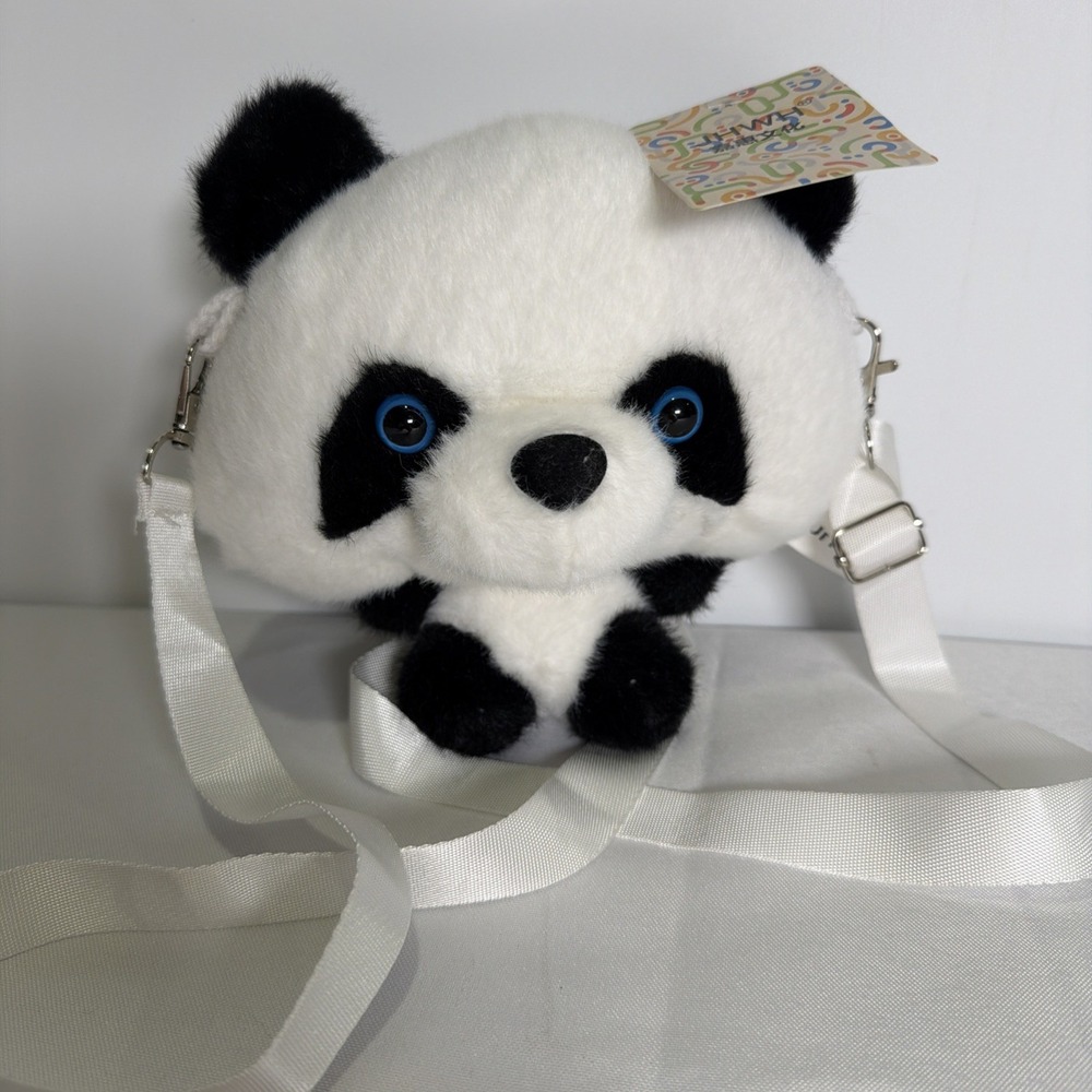 Stuffed Plush Panda Bag Purse JHWH - New With Tag 8"